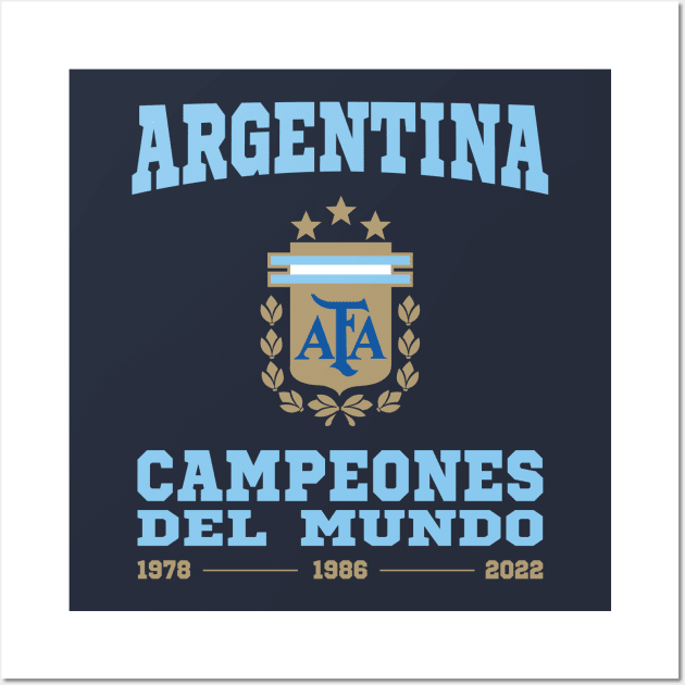 Argentina Campeones del Mundo World cup winners Wall Art by MarCreative